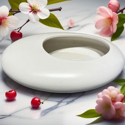 A ceramic flower pot potting container