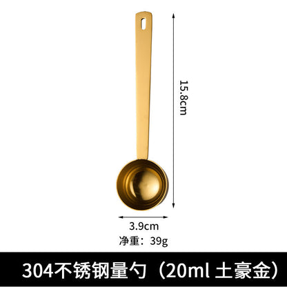 A 5ml-30ml measuring spoon 304 stainless steel fruit flour spoon Kitchen baking weighing spoon Coffee bean measuring spoon