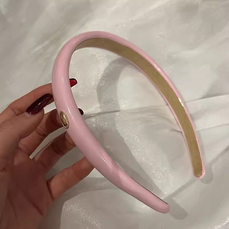A retro gold label colored headband women's high sense exquisite versatile high cranial top face wash headdress