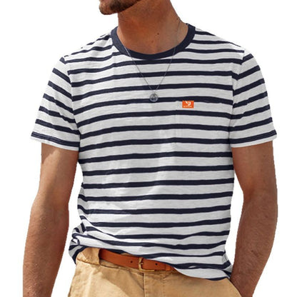 A striped short-sleeved T-shirt
