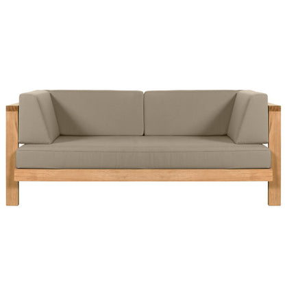 A Nordic outdoor sofa combination teak villa courtyard garden furniture B & B wind outdoor terrace solid wood small coffee table - Mixbatch