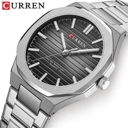 A  8456 men's steel belt business watch quartz simple men's watch cross-border explosion spot wholesale