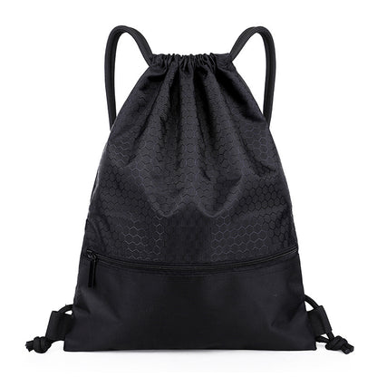 A nylon waterproof drawstring bag outdoor fitness sports men's and women's backpack company annual meeting event bag gift bag