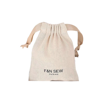 A cotton drawstring bundle bag bag jewelry dust storage canvas bag cosmetics cotton bag can be customized LOGO MOQ: 1000PIECE - Mixbatch
