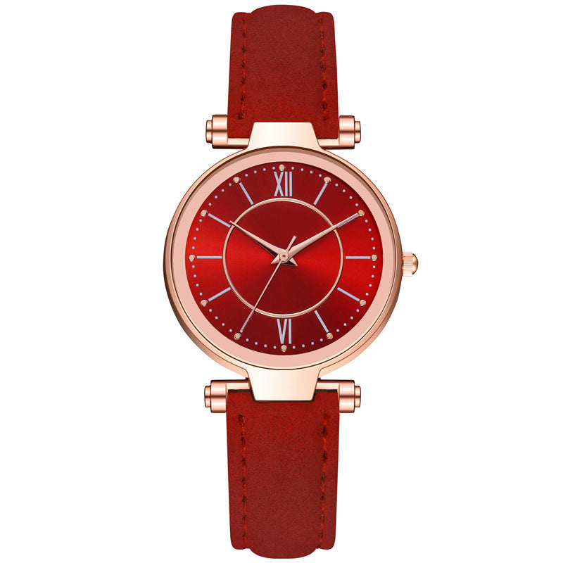 A Amazon wish new belt watch, women colorful face sun pattern quartz watch Women Watches - Mixbatch
