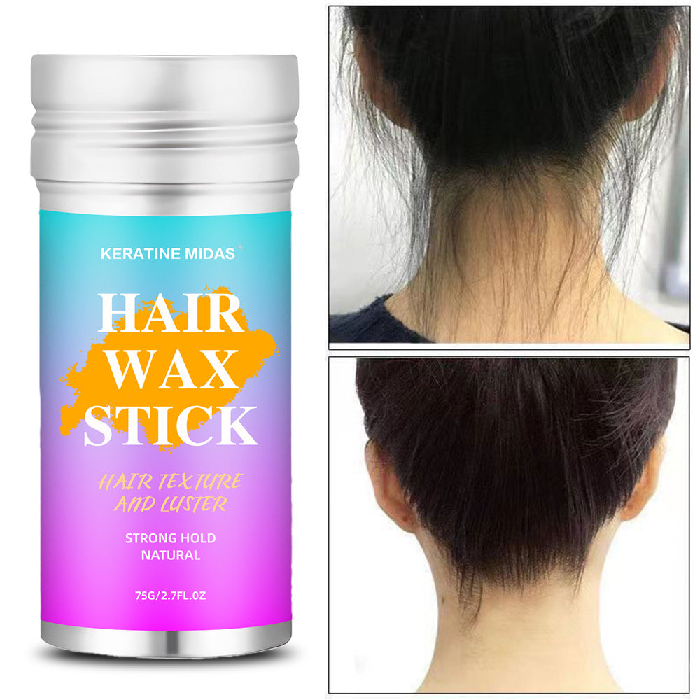 A Keratine Midas 75G styling hair wax stick for men and women styling frizzy broken hair finishing cream styling aluminum can hair - Mixbatch
