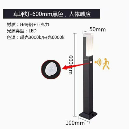 A Lawn light outdoor waterproof garden light villa garden grass landscape light outdoor simply plug high pole column street light