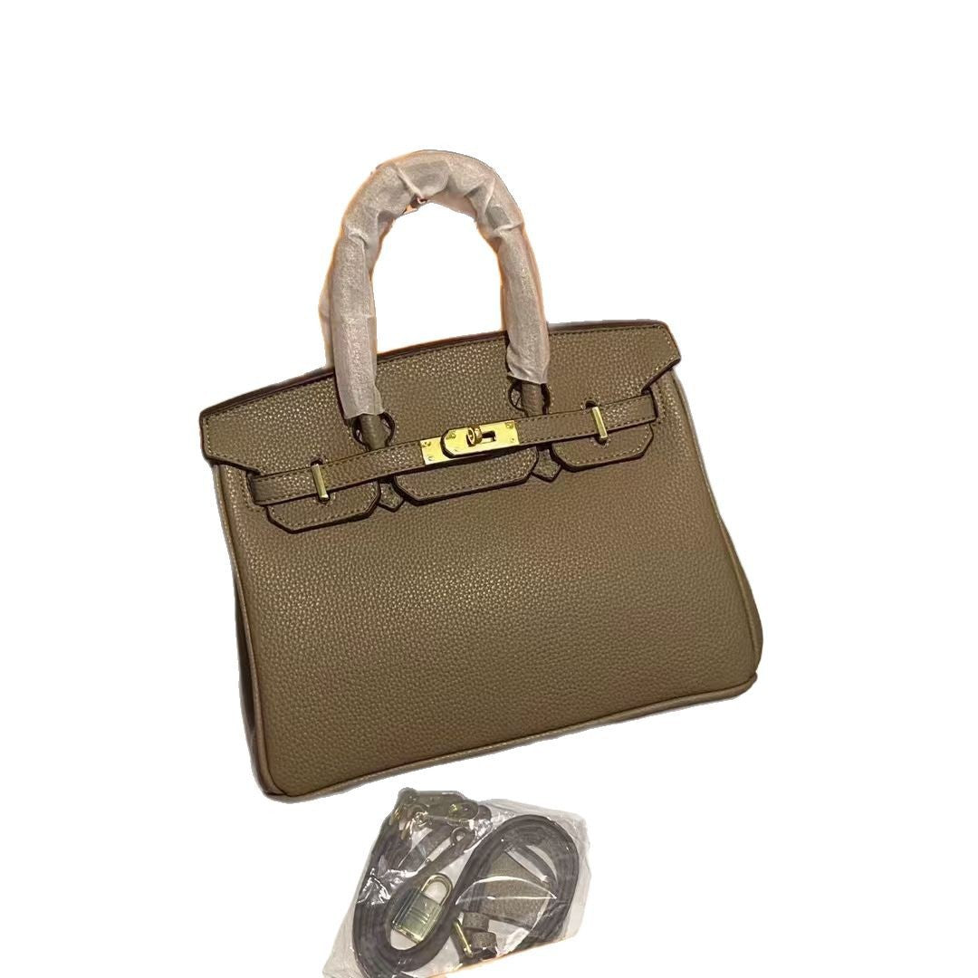 A high-end textured women's bag handbag 30CM soft leather European and American fashion TOGO platinum bag exquisite and versatile