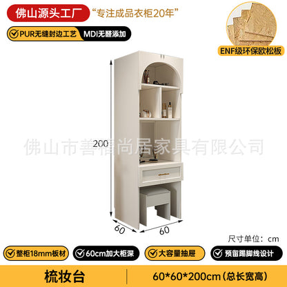 A The solid wood wardrobe with OSB board ENF grade melamine paint finish