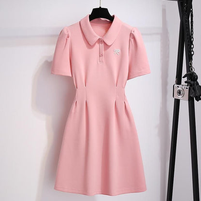 A summer polo collar dress