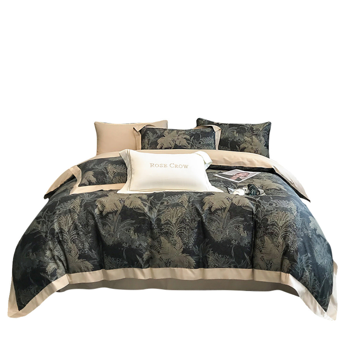 American luxury 200-piece long-staple cotton four-piece high-quality cotton cotton sheets quilt cover master bedroom 4 bedding 3.0kg - Mixbatch