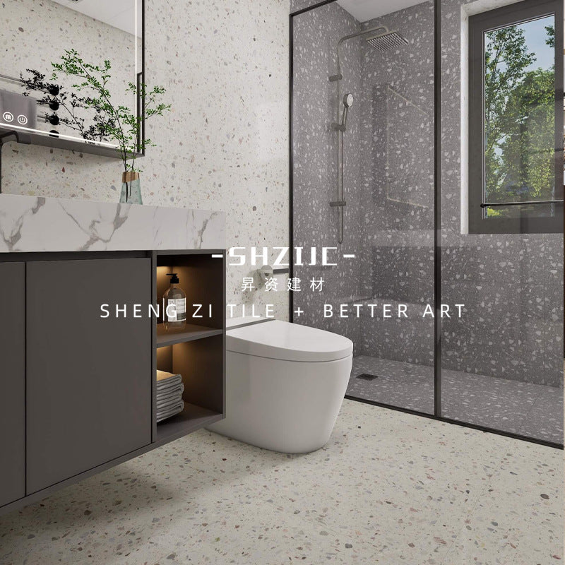 A terrazzo tiles bathroom wall tiles