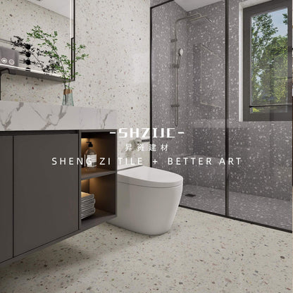 A terrazzo tiles bathroom wall tiles