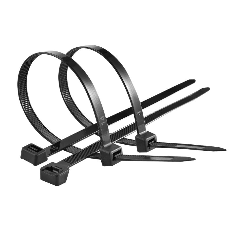 A 100 pcs in a pack of self-locking plastic nylon straps, cable ties, thickened fixed packaging