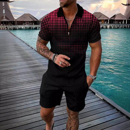 A short-sleeved shorts set