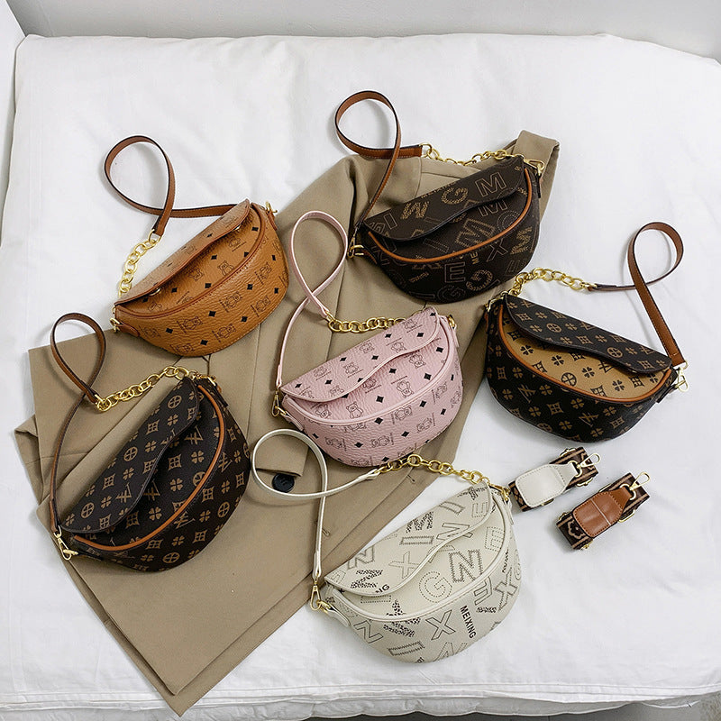 A high-end women's bag is popular this year, new trendy shoulder messenger bag, niche popular saddle bag - Mixbatch