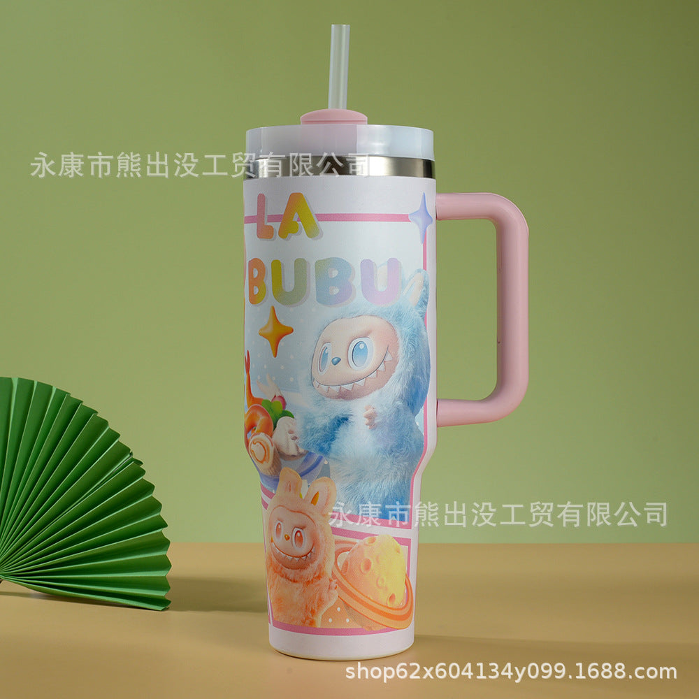 A 304 stainless steel straw cup