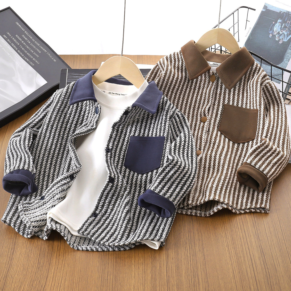 A children's long-sleeved shirt