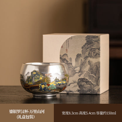 A Silver-plated cup teacup