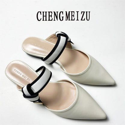 A women's bag head half slippers summer versatile flats