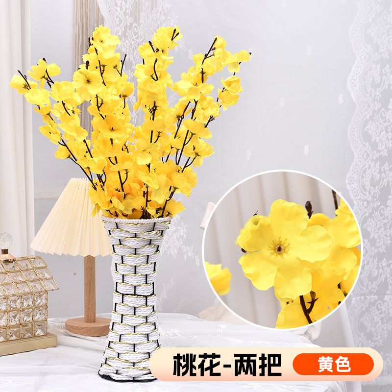 A Simulation Cherry Blossom Branch Cherry Blossom Tree Plastic Peach Blossom Arrangement Wedding Ceiling Decoration Indoor Home Tabletop Ornament