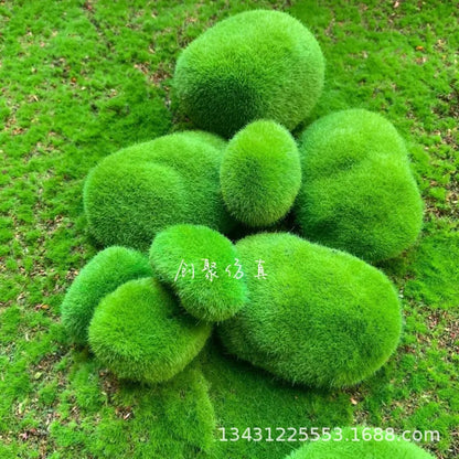 A simulated moss stone micro landscape bonsai landscaping decoration fake moss stone artificial flocking stone