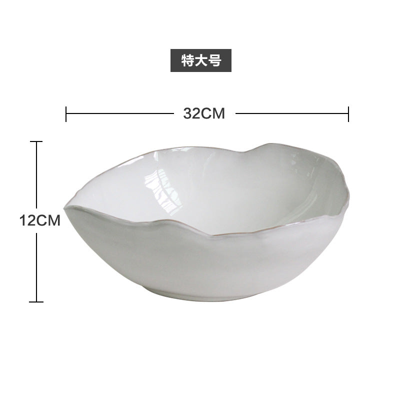 A Creative Personality Ceramic Plate Nordic Tableware Hotel Western Food Plate Steak Pasta Plate Salad Bowl