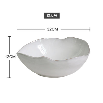 A Creative Personality Ceramic Plate Nordic Tableware Hotel Western Food Plate Steak Pasta Plate Salad Bowl