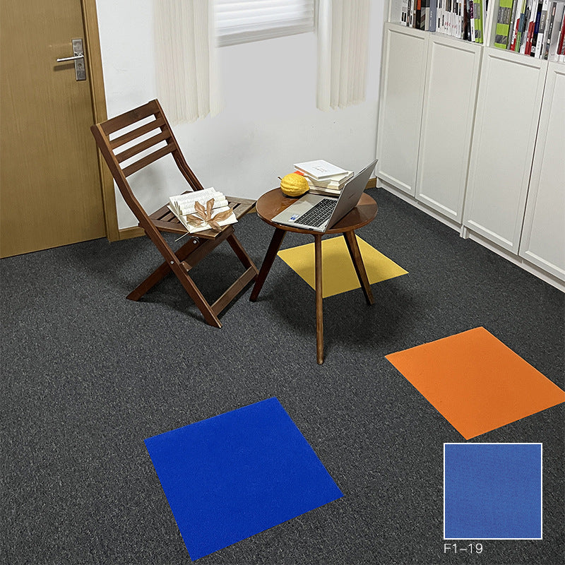 A Office  Building Meeting Room Fire Resistant Dirt Resistant Flame Retardant Environmental Protection Grey Striped Square Splicing B1 Fire Carpet