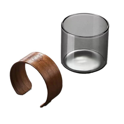 A glass cup