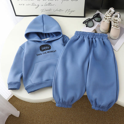 A children's fleece sweater set