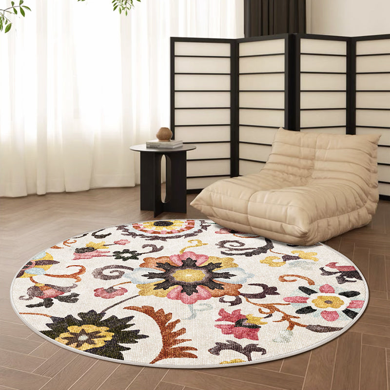 A round carpet floor mat