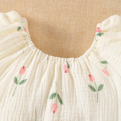 A baby summer clothes newborn clothes short sleeve baby onesie three-dimensional love baby clothes summer baby clothes