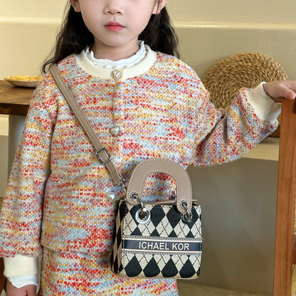 A new children's bag fashionable versatile diamond small bag - Mixbatch