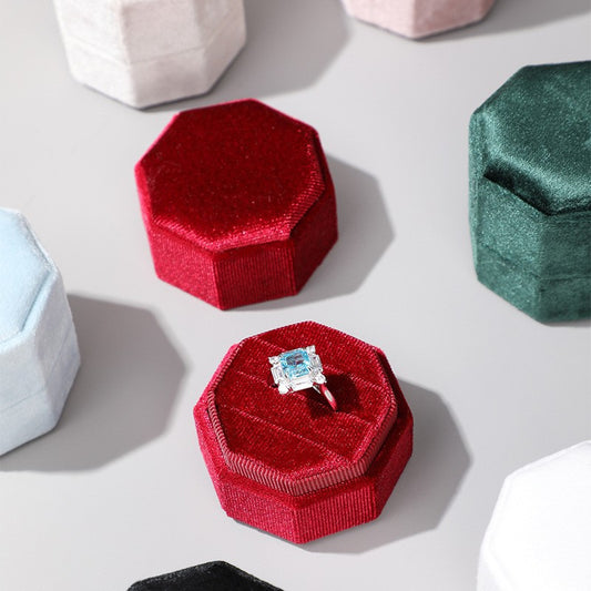 A flannel jewelry box