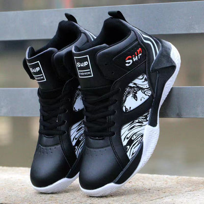 A high-top sneaker
