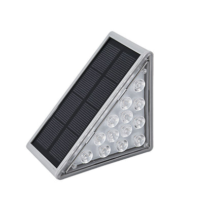 A led outdoor solar colored light step light lens bright waterproof anti-theft staircase light step light