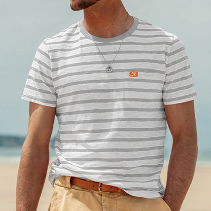 A striped short-sleeved T-shirt