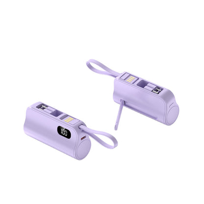 A mini capsule power bank with dual plugs mobile power supply