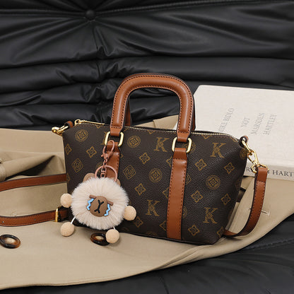 A new Korean version temperament high sense vegetable basket retro fashion presbyopia shoulder messenger bag