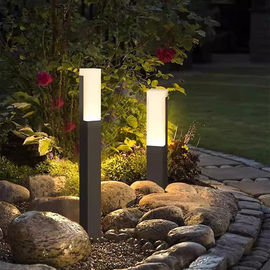 A Lawn light outdoor waterproof garden light villa garden grass landscape light outdoor simply plug high pole column street light