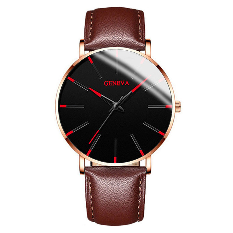 A Geneva Fashion Mesh Strap Watch Men's Watch Colorful Scale Men's Watch Business Quartz Watch Wholesale - Mixbatch