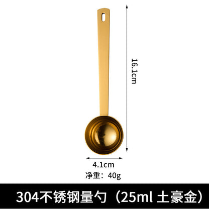 A 5ml-30ml measuring spoon 304 stainless steel fruit flour spoon Kitchen baking weighing spoon Coffee bean measuring spoon