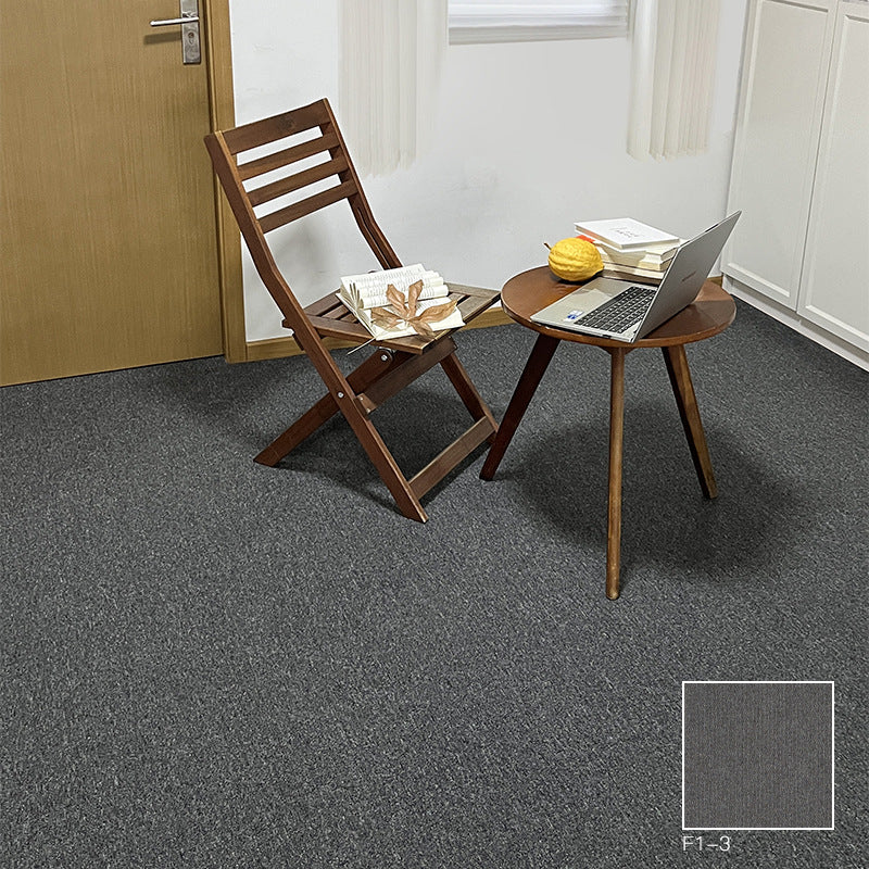 A Office  Building Meeting Room Fire Resistant Dirt Resistant Flame Retardant Environmental Protection Grey Striped Square Splicing B1 Fire Carpet