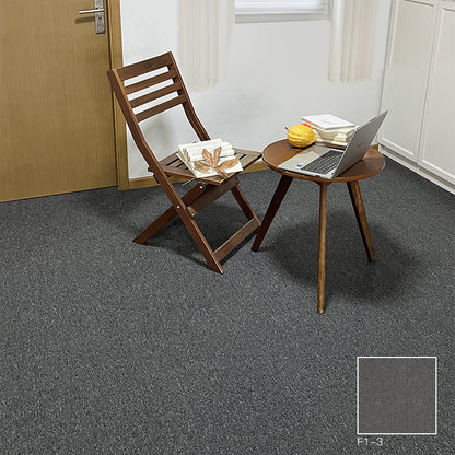 A Office  Building Meeting Room Fire Resistant Dirt Resistant Flame Retardant Environmental Protection Grey Striped Square Splicing B1 Fire Carpet