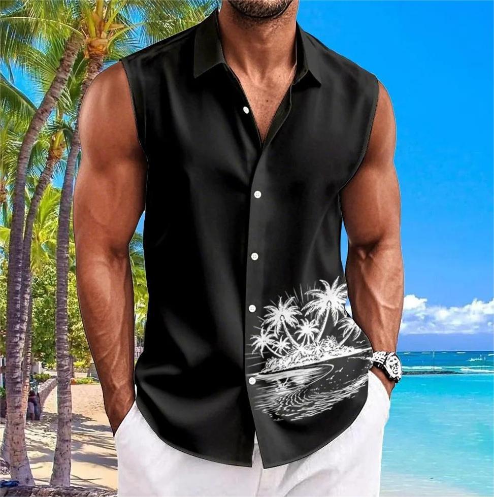 A Shirt Men's Sleeveless Lapel