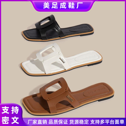 A slippers ladies summer flat beach sandals