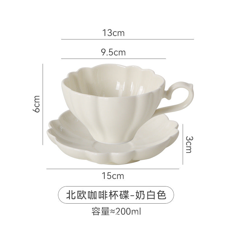 A lace coffee cup and saucer set