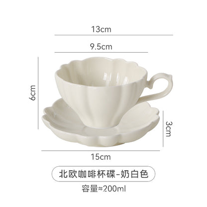 A lace coffee cup and saucer set