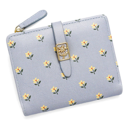 A new women's wallet short solid color card bag women's high-end cross-border zipper change bag source manufacturer